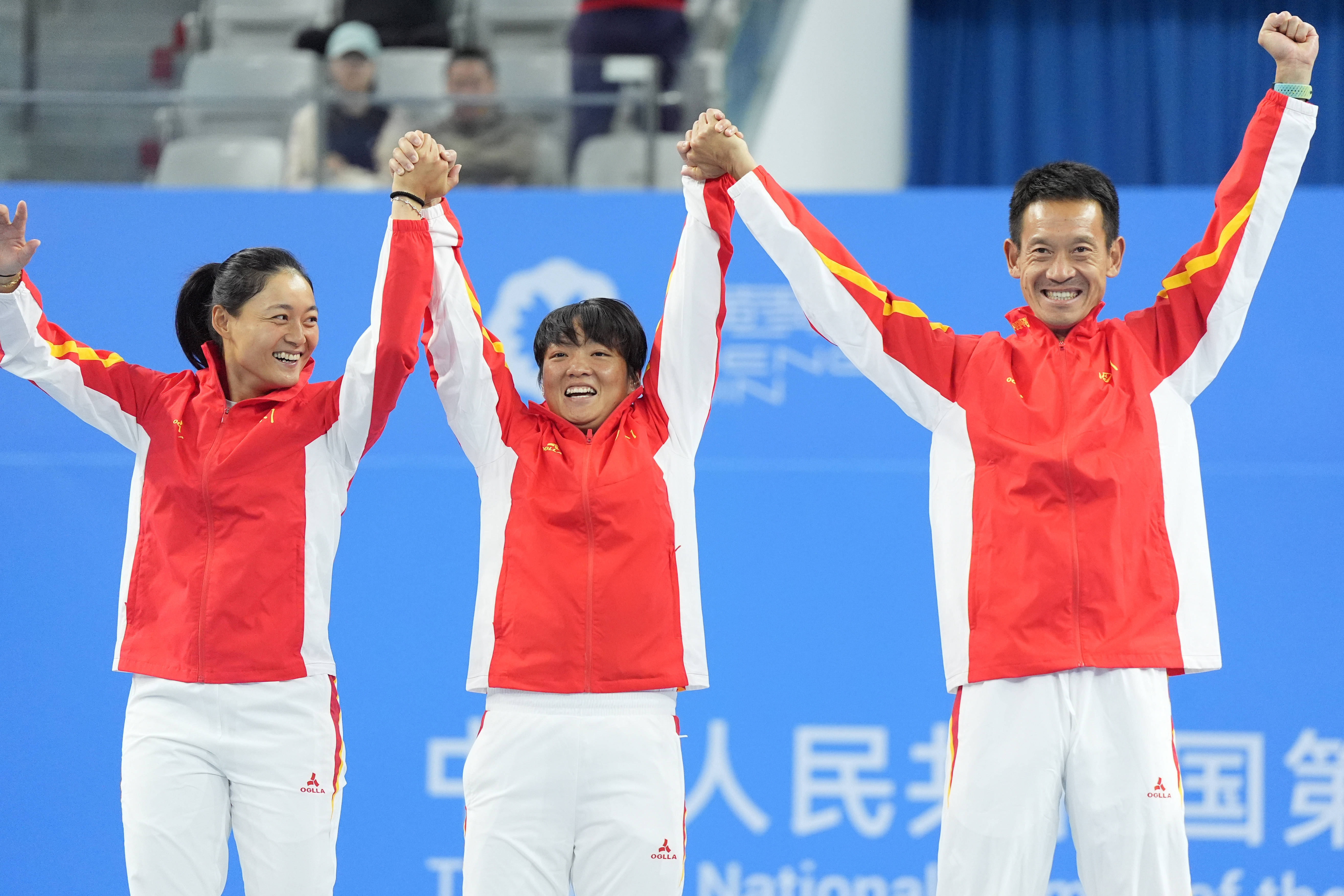 全運(yùn)会｜网球(qiú)——女子(zi)双打颁奖仪式